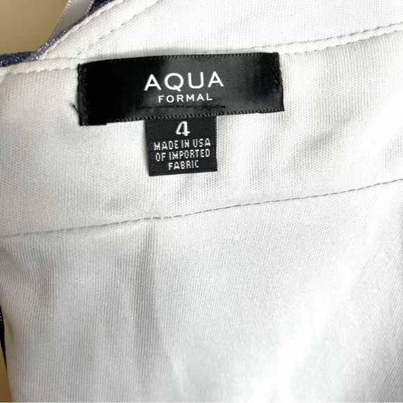 New Aqua Frozen Blue Ombre Pleated Mini Dress US 4 - Picture 11 of 12